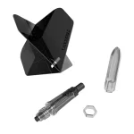 Fluturas si tija darts Cuesoul KOFF, negru, Big Standard, marimea 2, carbon