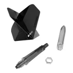 Fluturas si tija darts Cuesoul JOFF, negru, fluturas Big Standard, 4