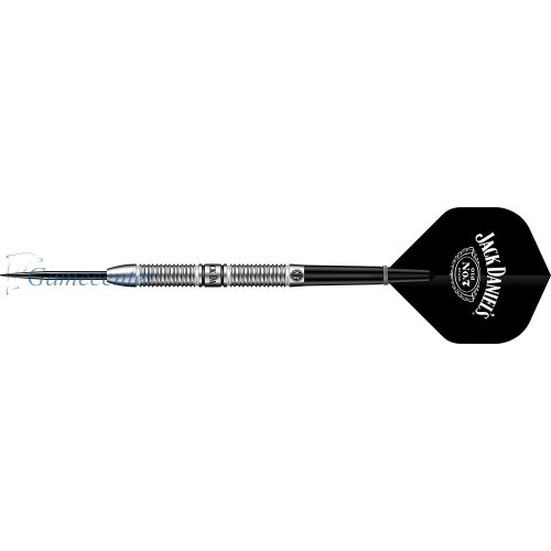 Sageti darts steel Jack Daniels Old No7, argintiu, 22g, 80% tungsten