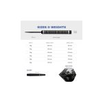 Set darts steel Designa Dark Thunder V2, 22g, 90% wolfram, negru
