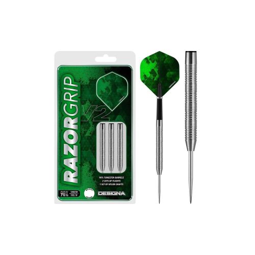 Set darts steel Designa Razor Grip V2, M3, 21g, 90% wolfram