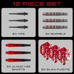 Set sageti darts soft harrows damon Heta Series 4, 18g, 90% wolfram