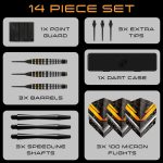 Set sageti darts soft Harrows Vulcan, 18g, brass