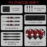 Set sageti darts soft Harrows Heavy Metal,18g, brass