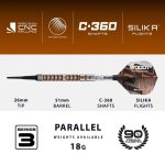 Set sageti darts soft Harrows Luke Woodhouse Series 3, 18, 90% wolfram