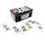 Set de domino in cutie metalica, 12 puncte, 91 piese