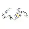 Set de domino in cutie metalica, 12 puncte, 91 piese