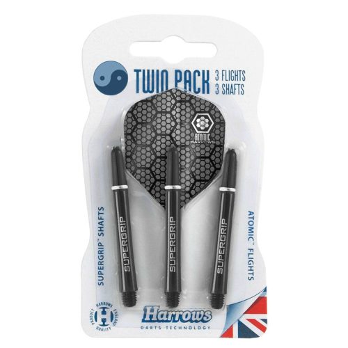 Tija + aripa Dart Harrows Twin Pack Negru