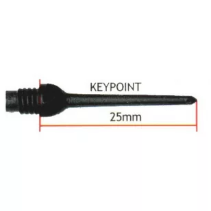 Varf darts Harrows soft 2BA, Keypoint 30 buc, negru  25mm