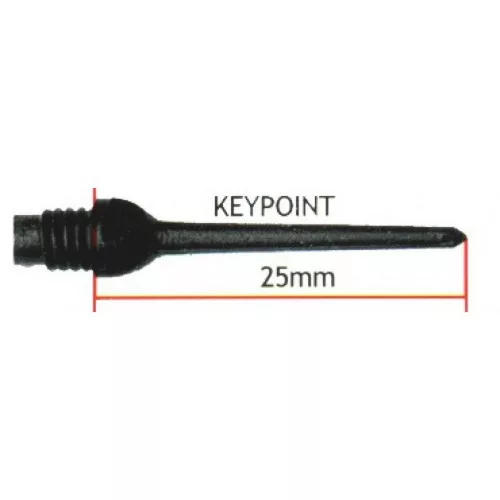 Varf darts Harrows soft 2BA, Keypoint 30 buc, negru  25mm