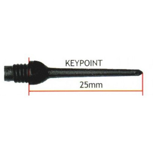 Varf darts Harrows soft 2BA, Keypoint 30 buc, negru  25mm