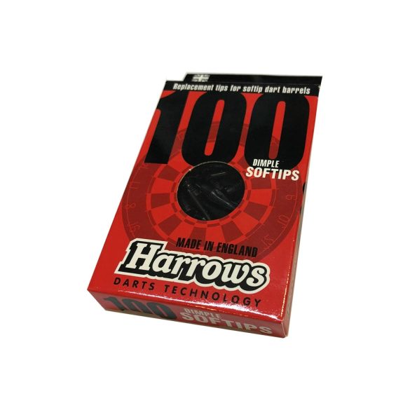Varf darts Harrows Dimple soft 2BA, 100 buc, negru
