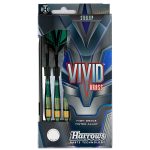 Set darts Harrows steel, Vivid R verde, 22g, brass