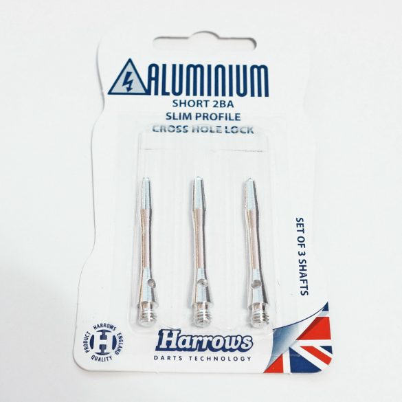 Tija darts Harrows aluminium S2BA, scurt argint