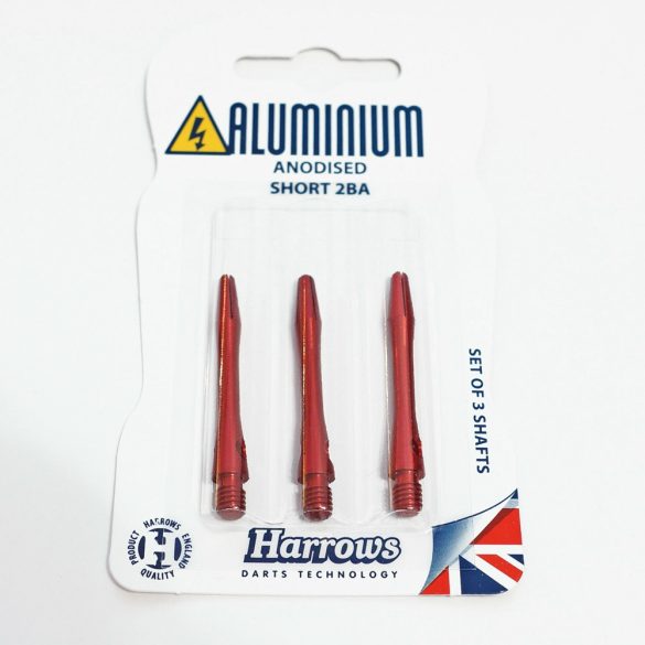 Tija darts Harrows Anodised aluminium rosu, scurt