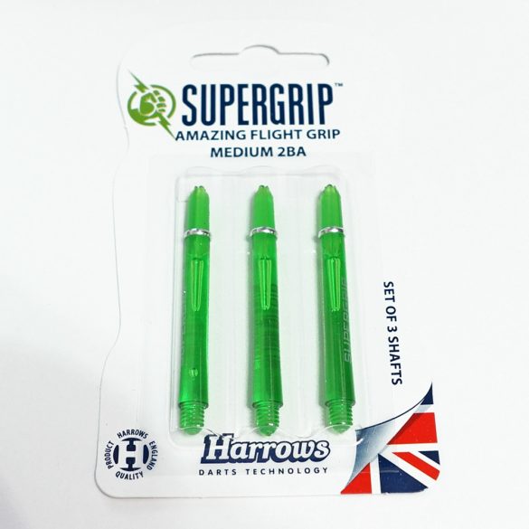 Tija darts Harrows Supergrip verde, lung