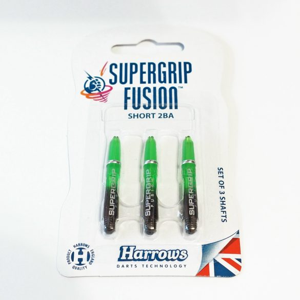 Tija darts Harrows Supergrip Fusion Negru/verde, scurt