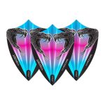 Fluturasi Darts Red Dragon Hardcore Peter Wright Snakebite Freestyle, roz-albastru