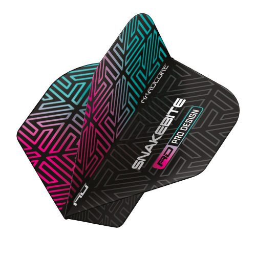 Fluturas Red Dragon Hardcore Premium Snakebite negru-curcubeu, extra gros 100 microni
