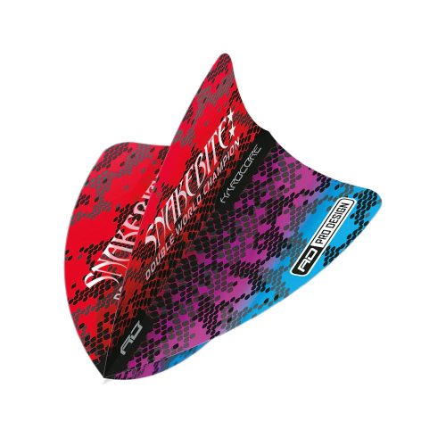 Fluturas Darts Red Dragon Freestyle Peter Wright Snakebite Multi Snakeskin, 100 microni