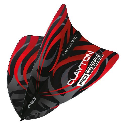 Fluturas Red Dragon Freestyle Jonny Clayton negru-rosu, extra gros 100 microni