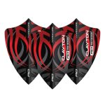 Fluturas Red Dragon Freestyle Jonny Clayton negru-rosu, extra gros 100 microni