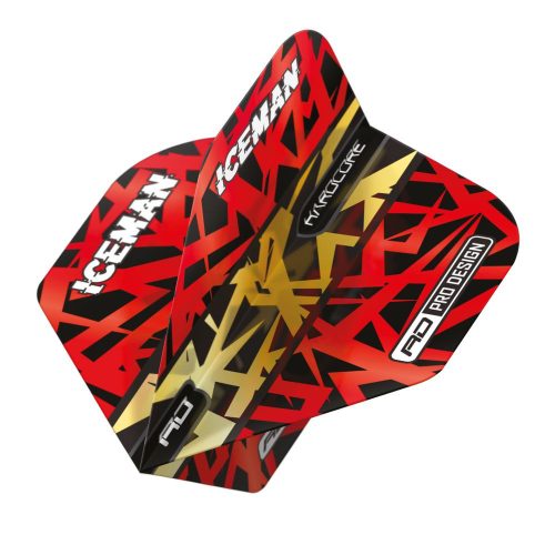 Fluturas Red Dragon Gerwyn Price 2023, rosu-auriu, extra gros 100 microni