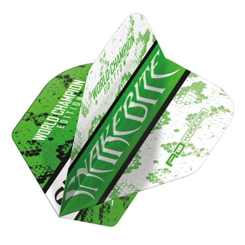 Fluturas Darts Red Dragon Yin Yang Peter Wright, verde-alb, 100 microni