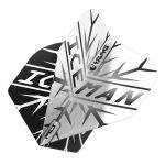 Fluturas Darts Red Dragon Yin Yang Gerwyn Price, alb-negru, 100 microni