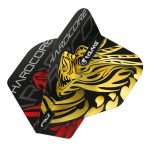 Fluturas Darts Red Dragon Yin Yang Jonny Clayton, rosu-auriu, 100 microni