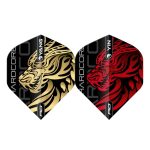 Fluturas Darts Red Dragon Yin Yang Jonny Clayton, rosu-auriu, 100 microni