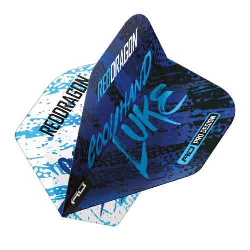 Fluturas Red Dragon Luke Humphries Yin Yang albastru, 100 microni