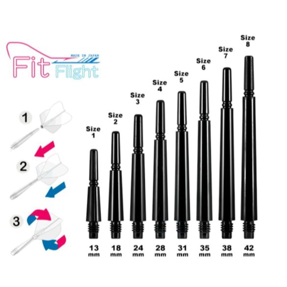 Tija darts Cosmo Fit rotativ, negru, 35mm