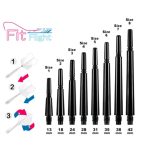 Tija darts Cosmo Fit standard, negru, 24mm