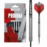 Set sageti darts steel GOAT Podium Silver, 24g, 80% tungsten