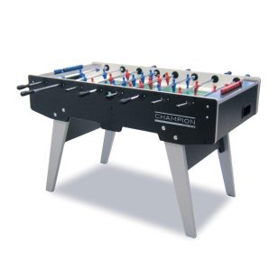   Foosball Garlando Champion, cu tije clasice, piciore pliabile, portarul nu poate fi rotit