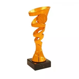 Trofeu pe picior de marmura, cupru, 18cm