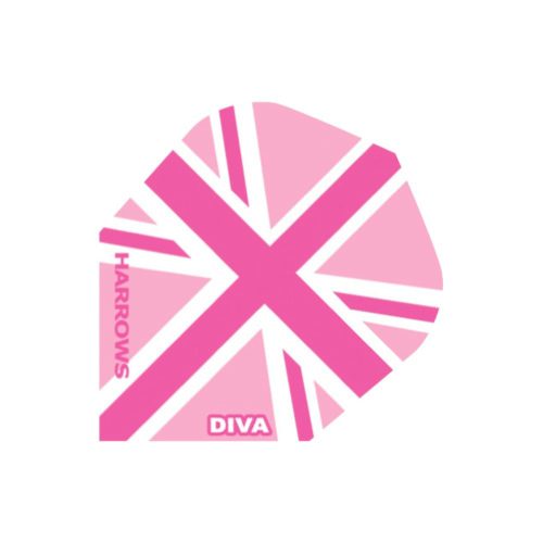 Fluturas darts Harrows Diva roz, steag