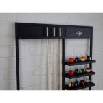 Suport tacuri de perete Harlem pentru 6 tacuri, negru