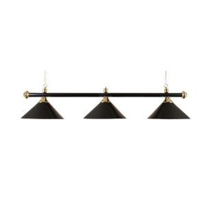 Lampa biliard cu 3 buc abajur negru mat. Bara de 150 cm