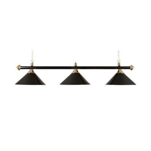 Lampa biliard cu 3 buc abajur negru mat. Bara de 150 cm