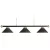 Lampa biliard cu 3 buc abajur negru mat. Bara de 150 cm