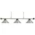 Lampa biliard Buffalo cu abajur cromat si efect slefuit. Bara de 150 cm