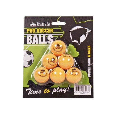 Mingi pentru masa de fotbal Buffalo Pro Table set de 6 bucati, galben