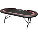 Masa de poker pliabila, 213 x 105 x 75 cm, pentru 9 jucatori