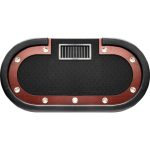 Masa de poker pliabila, 213 x 105 x 75 cm, pentru 9 jucatori