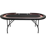 Masa de poker pliabila, 213 x 105 x 75 cm, pentru 9 jucatori