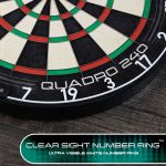 Tinta de darts, Harrows Quadro 240, cu sarma ascutita, calitate de competitie, din sisal