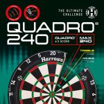 Tinta de darts, Harrows Quadro 240, cu sarma ascutita, calitate de competitie, din sisal