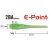 Varf de darts plastic E-Point lung neonverde, 2BA cu filet standard, 100buc/pachet